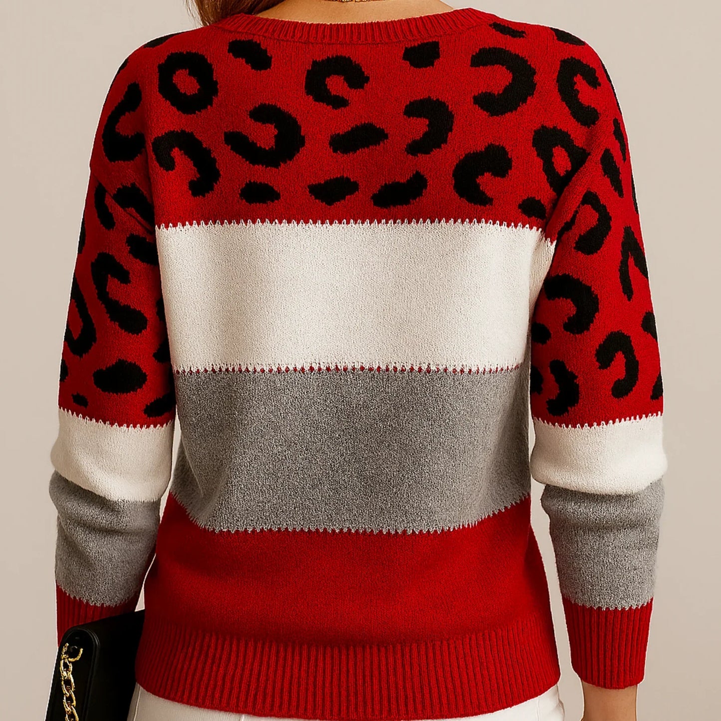 Serafina — elegancki sweter w panterkę