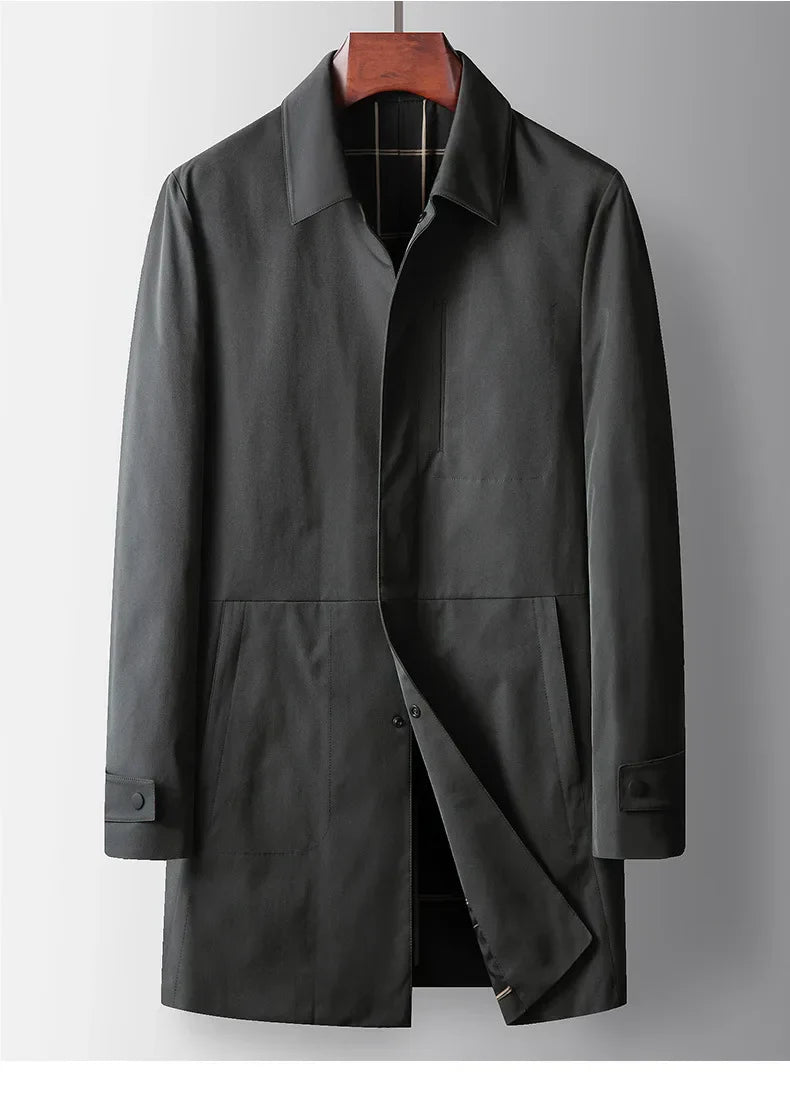 Męski Płaszcz Trench Casual