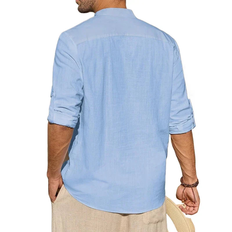 Elegancka bawełniana koszulka henley