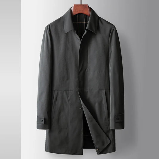 Męski Płaszcz Trench Casual