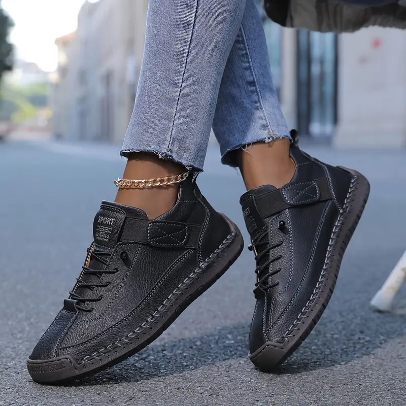 Melania - sneakersy ortopedyczne damskie, kolor czarny