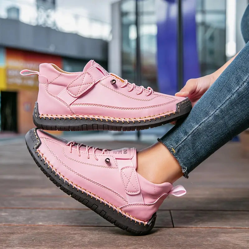 Melania - sneakersy ortopedyczne damskie, kolor różowy